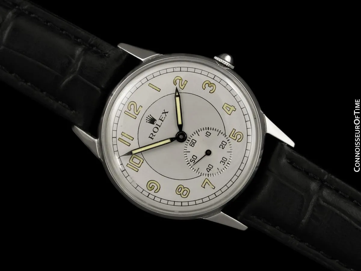 1954 Rolex Precision Vintage Mens Classic Ref. 3655 Dress Watch - Stainless Steel