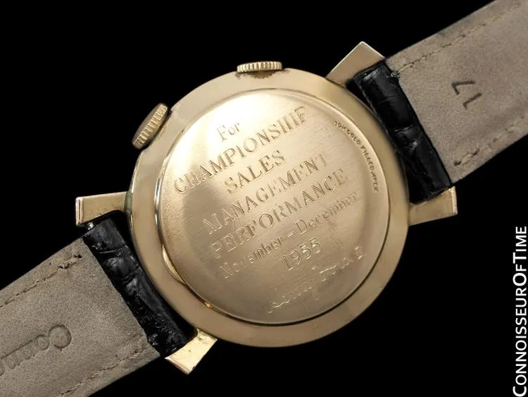 1955 Jaeger-LeCoultre Memovox Vintage Mens Wrist Alarm, 10K Gold Filled - Ford Motor Co.