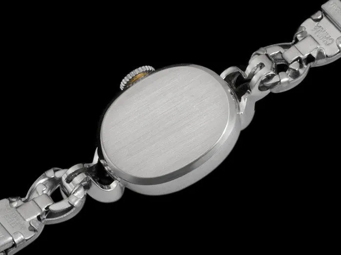 1956 Omega Vintage Ladies Watch - 14K White Gold & Diamonds