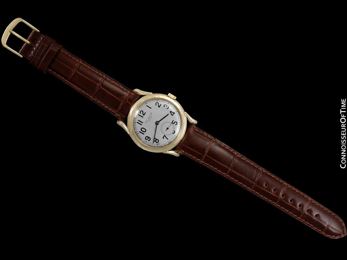 1957 Jaeger-LeCoultre Vintage Watch, Automatic with Bombe Lugs - 14K Gold