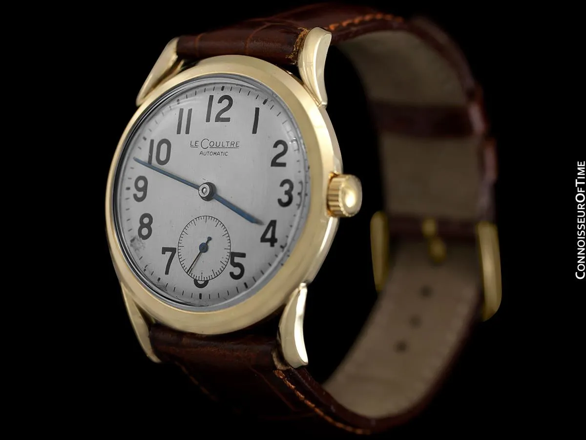 1957 Jaeger-LeCoultre Vintage Watch, Automatic with Bombe Lugs - 14K Gold