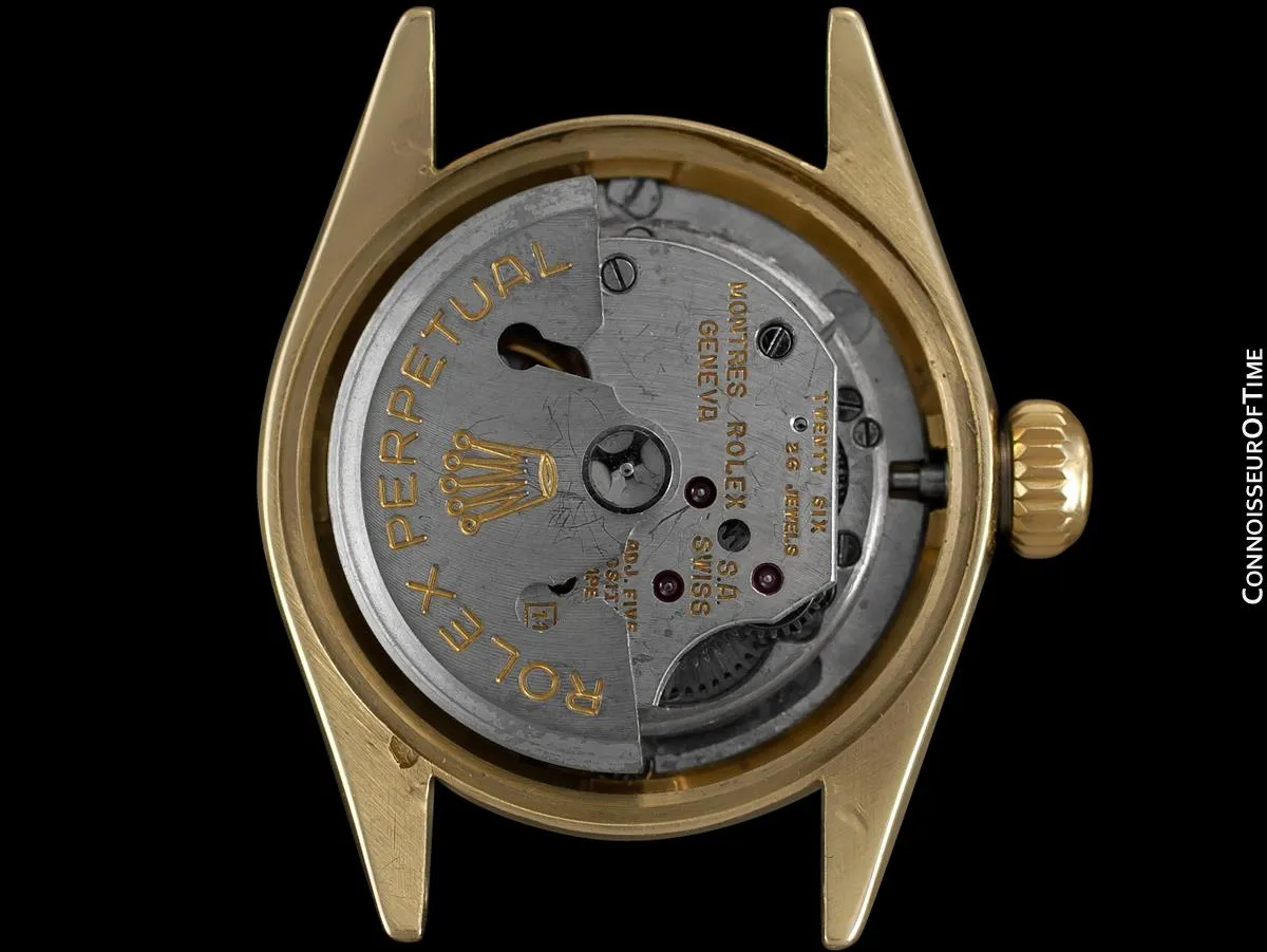 1959 Rolex Oyster Perpetual Classic Ladies Vintage Watch - 14K Gold