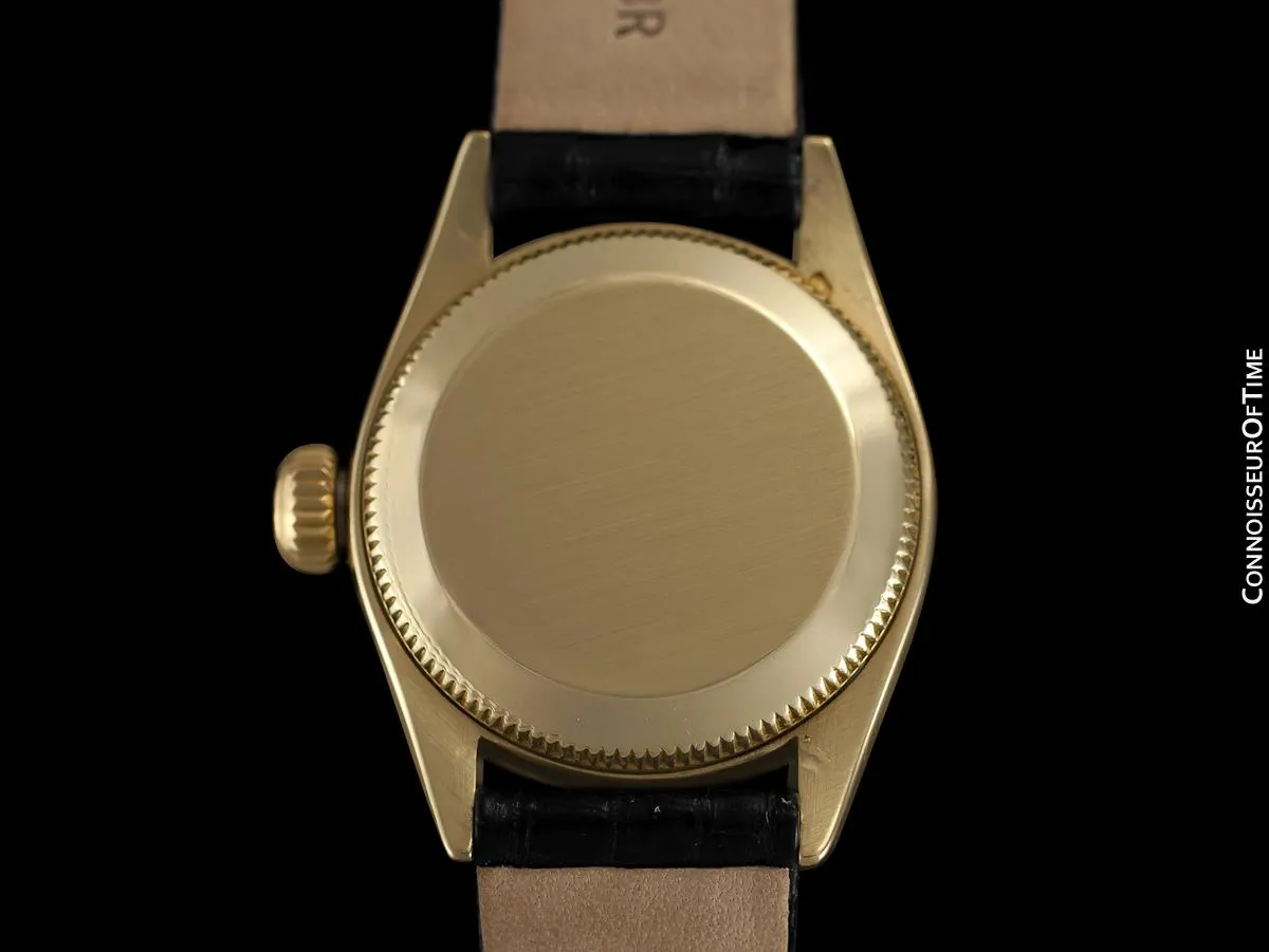 1959 Rolex Oyster Perpetual Classic Ladies Vintage Watch - 14K Gold