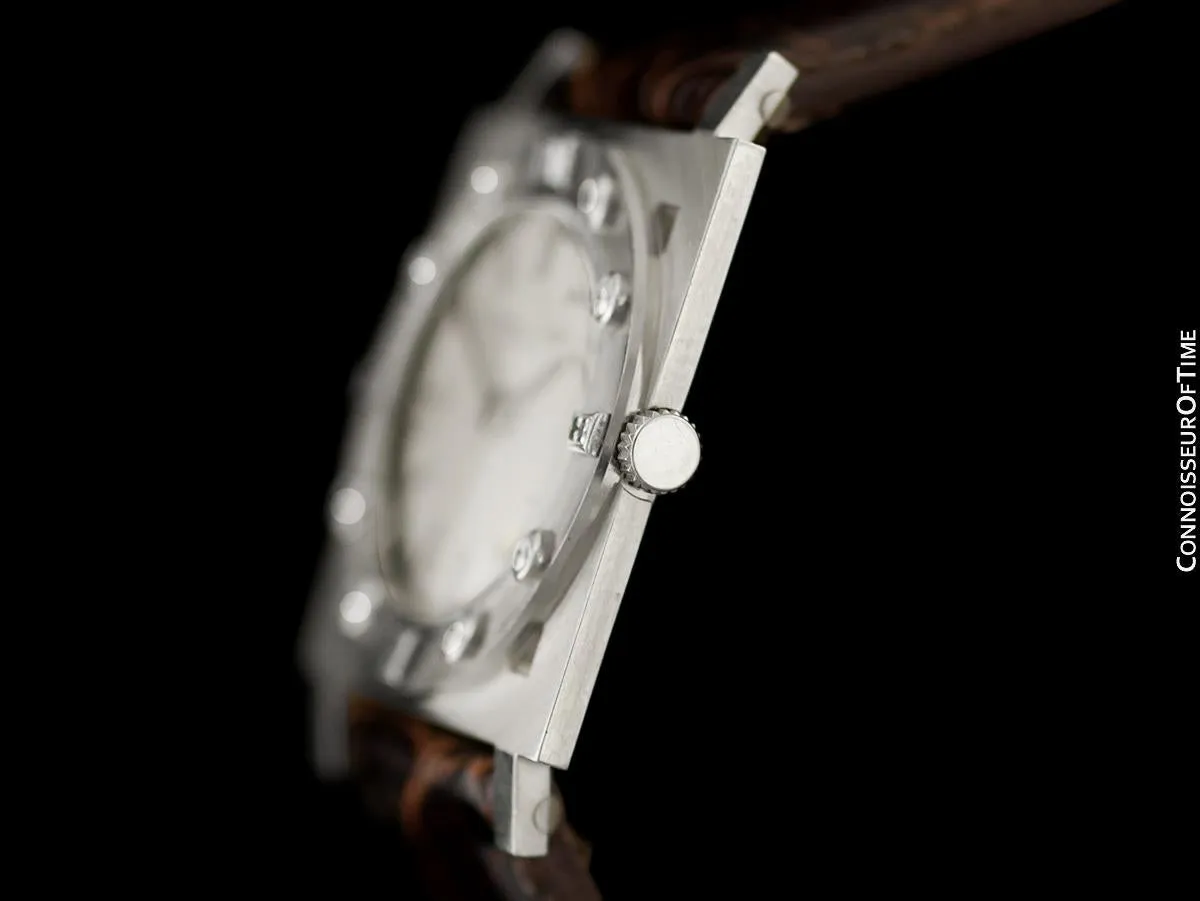 1960 Audemars Piguet Vintage Mens Cal. 2003 Ultra Thin Watch - 18K White Gold & Diamonds