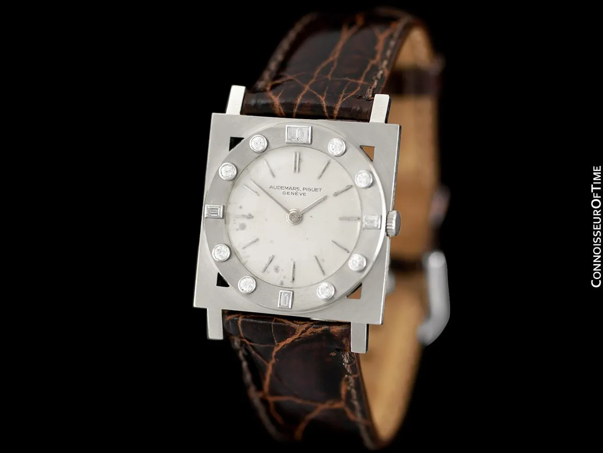 1960 Audemars Piguet Vintage Mens Cal. 2003 Ultra Thin Watch - 18K White Gold & Diamonds