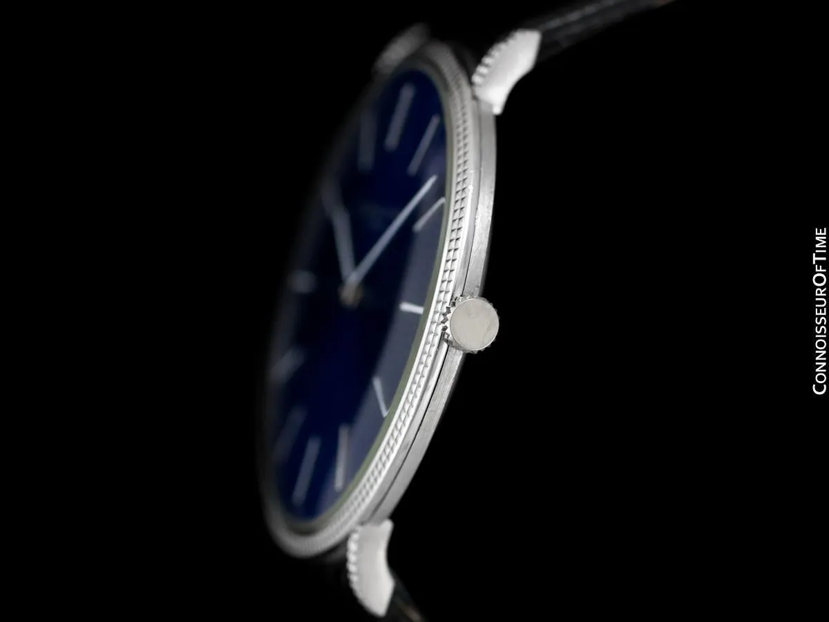 1960's Audemars Piguet Vintage Mens Full Size Thin Dress Watch with Clous de Paris Bezel - 18K White Gold