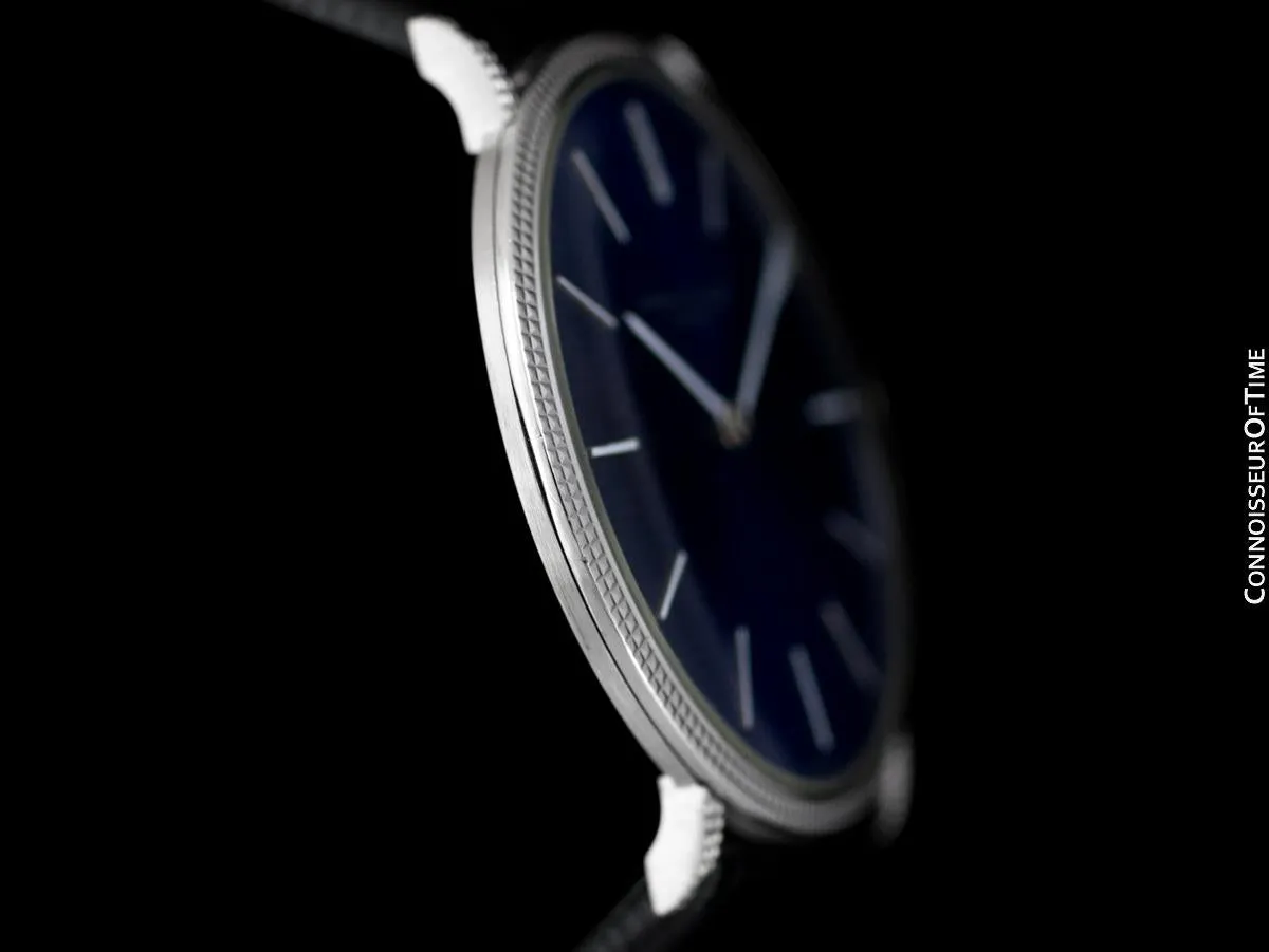 1960's Audemars Piguet Vintage Mens Full Size Thin Dress Watch with Clous de Paris Bezel - 18K White Gold