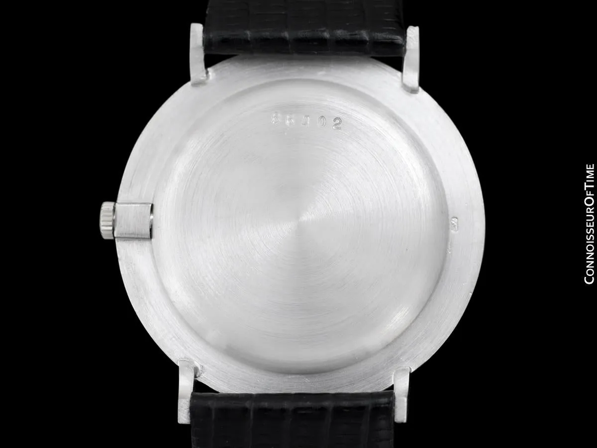 1960's Audemars Piguet Vintage Mens Full Size Thin Dress Watch with Clous de Paris Bezel - 18K White Gold