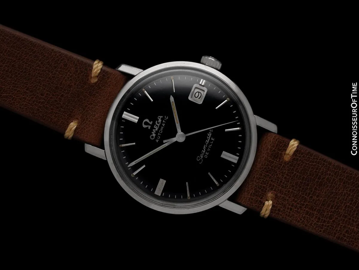 1960's Omega Seamaster De Ville Vintage Mens Cal. 560 Stainless Steel Watch, Automatic, Date - Rare Only 3000 Made