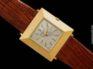 1960's Vacheron & Constantin Vintage "Extra-Flat" Modernist Mens Watch - 18K Rose Gold