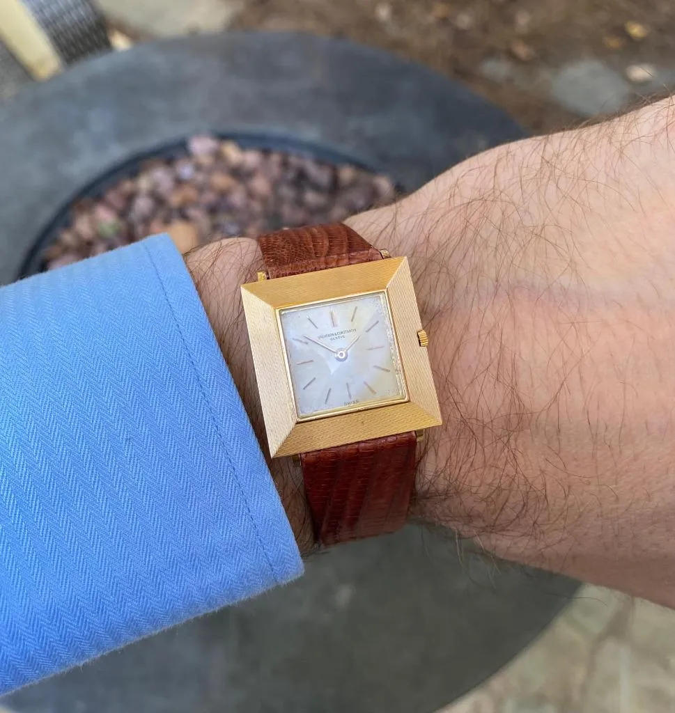 1960's Vacheron & Constantin Vintage "Extra-Flat" Modernist Mens Watch - 18K Rose Gold