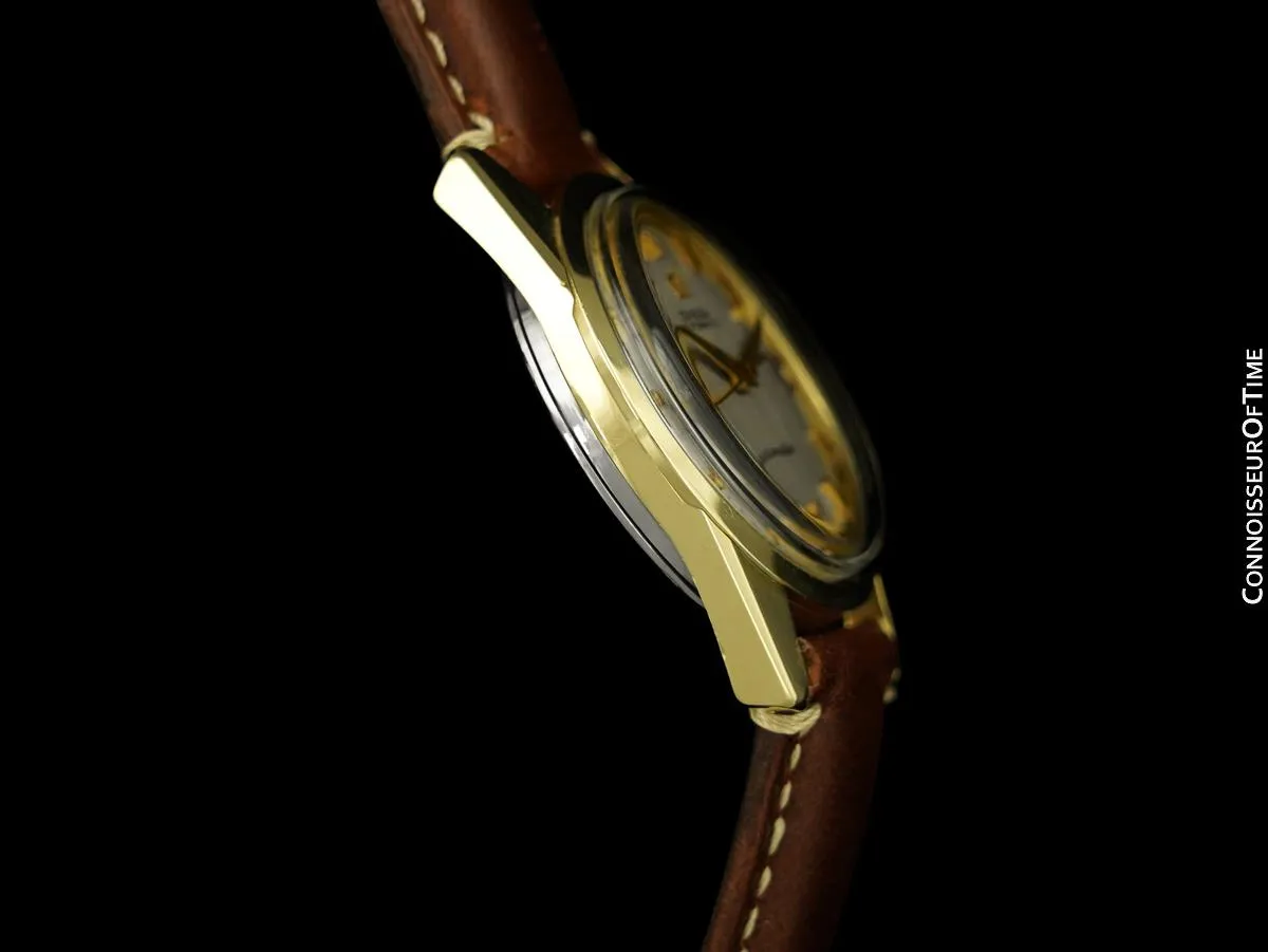 1961 Omega Seamaster Calendar Vintage Mens Cal. 562 14K Gold Shell Watch - Omega Boxes & Papers