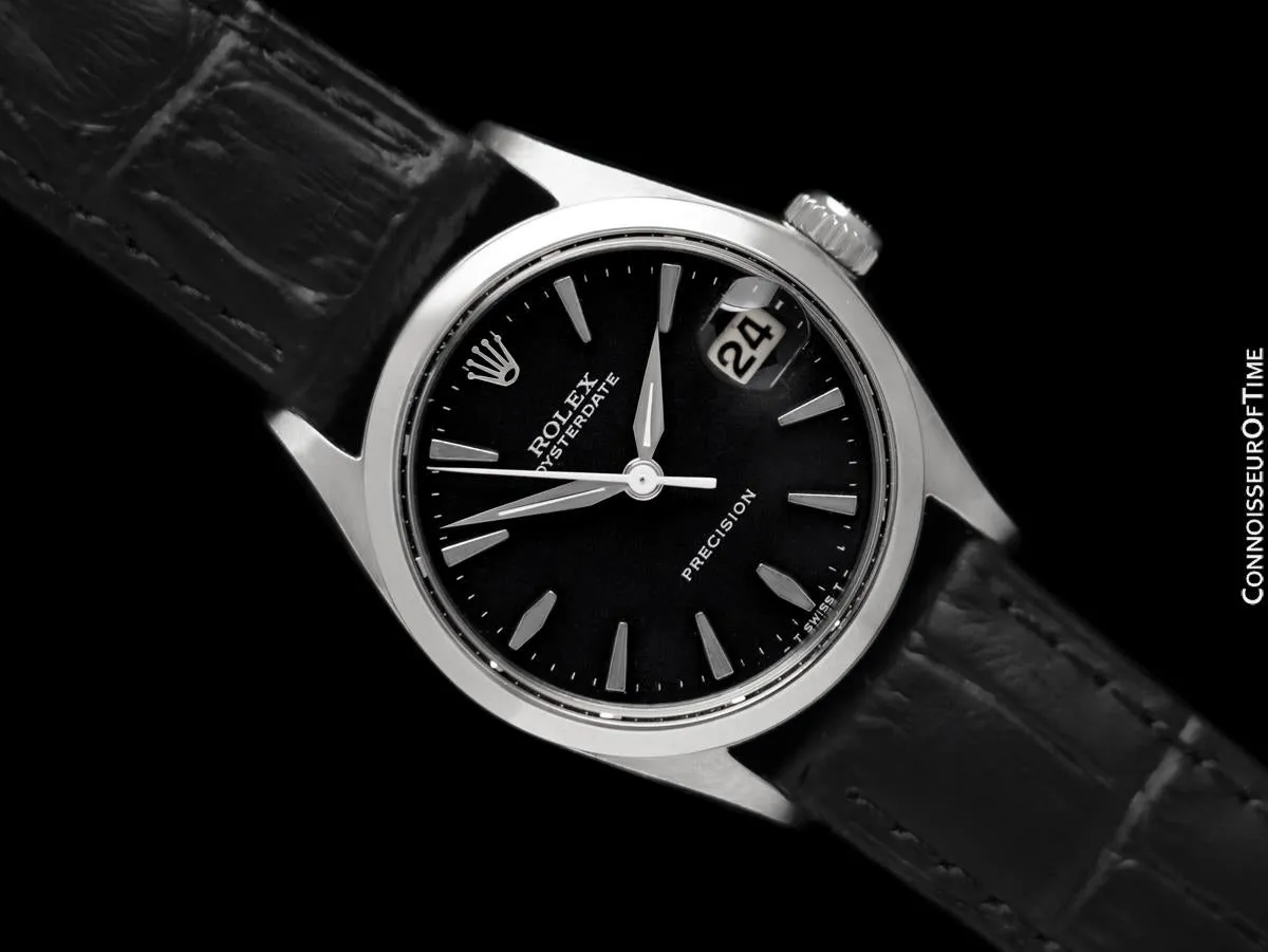 1961 Rolex Oysterdate Vintage Mens Midsize Unisex 30mm Ref. 6466 Watch - Stainless Steel