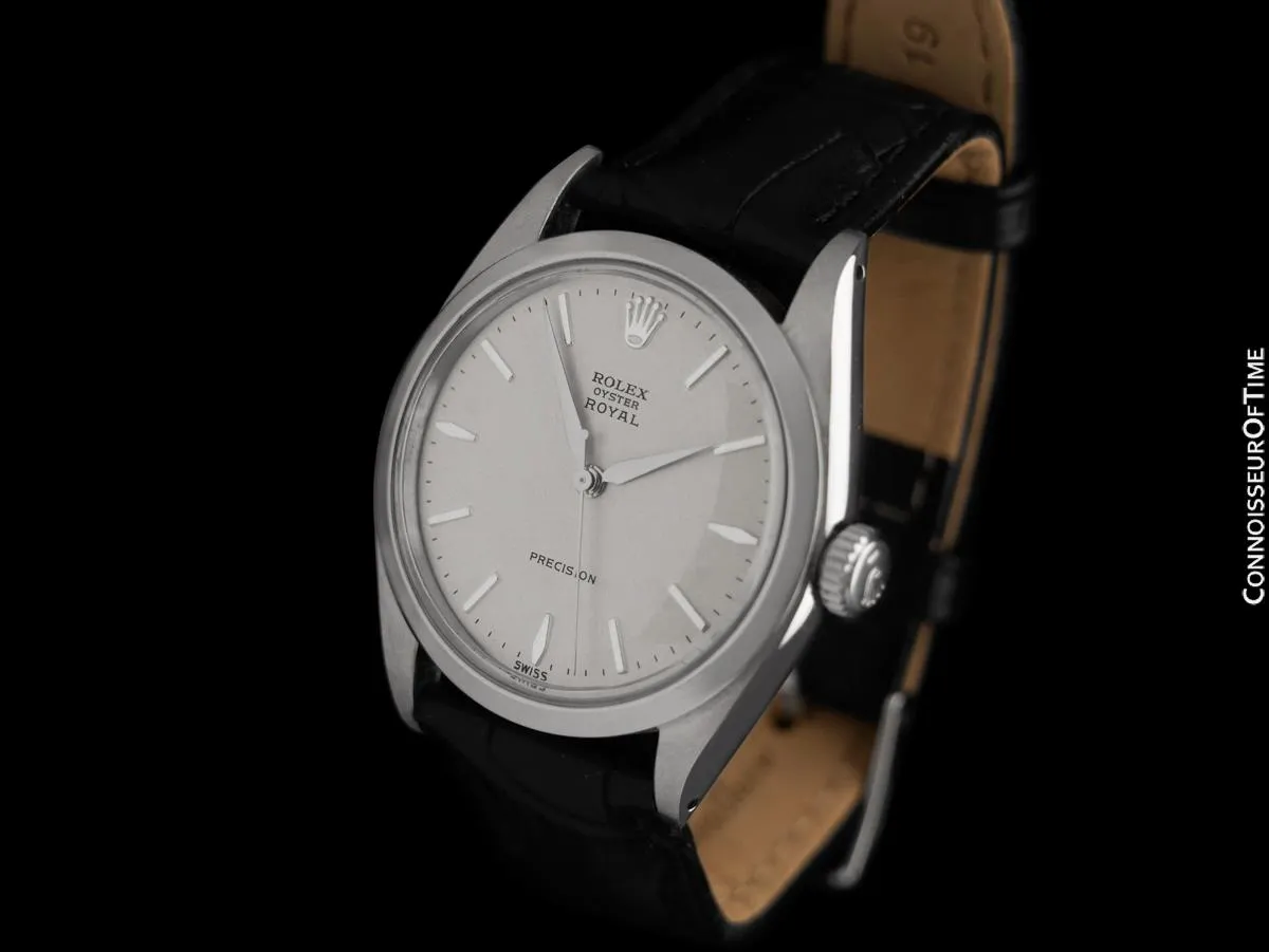 1962 Rolex Oyster Royal Precision Classic Vintage Mens Handwound Watch - Stainless Steel