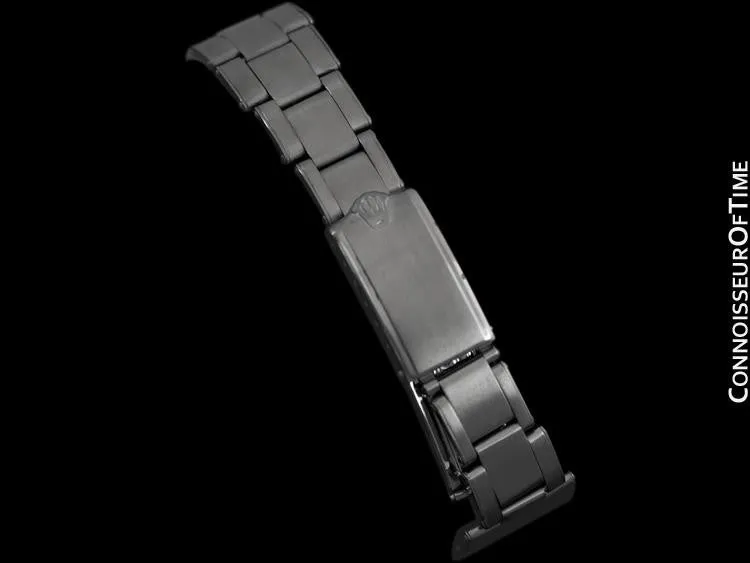1965 Rolex Vintage Mens Oysterdate Date Watch, Black Dial - Stainless Steel