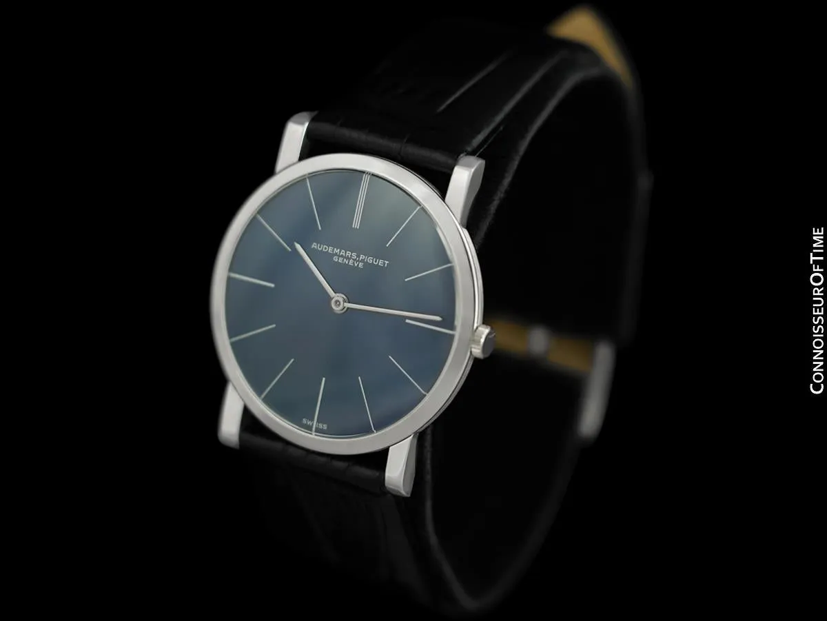1967 Audemars Piguet "Extra-Flat" Vintage Mens Midsize Watch - 18K White Gold