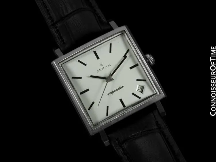 1967 Zenith JFK John F. Kennedy Vintage Respirator Mens Watch - Stainless Steel