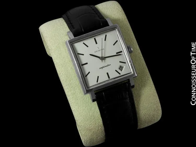 1967 Zenith JFK John F. Kennedy Vintage Respirator Mens Watch - Stainless Steel