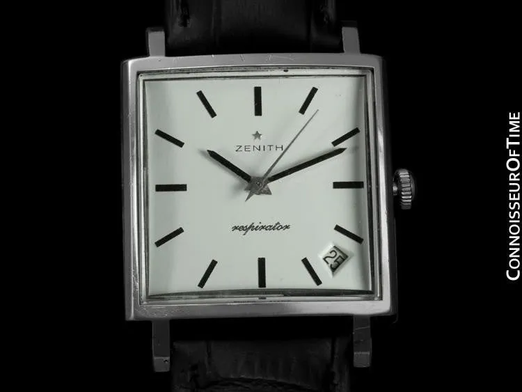1967 Zenith JFK John F. Kennedy Vintage Respirator Mens Watch - Stainless Steel