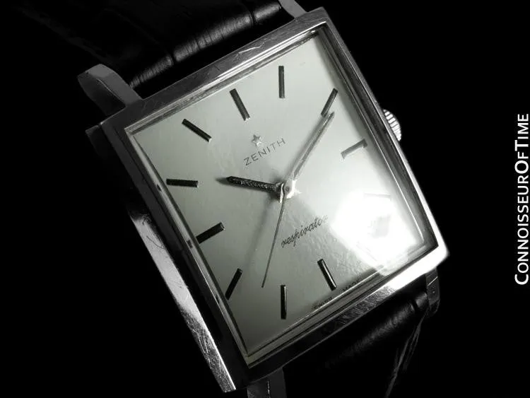 1967 Zenith JFK John F. Kennedy Vintage Respirator Mens Watch - Stainless Steel