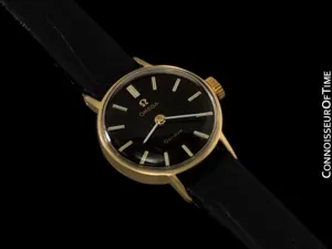 1970 Omega Geneve Vintage Ladies Handwound Dress Watch - 18K Gold