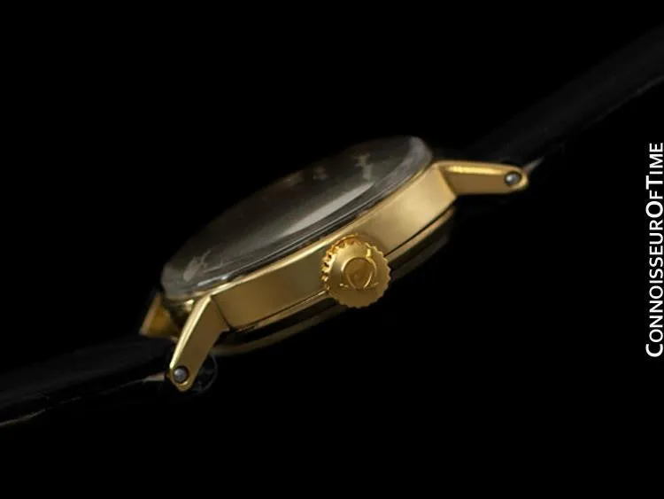 1970 Omega Geneve Vintage Ladies Handwound Dress Watch - 18K Gold