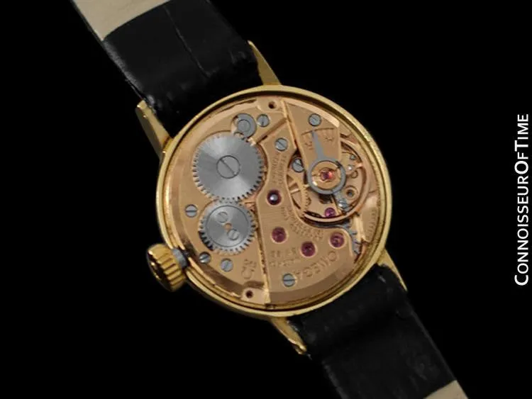 1970 Omega Geneve Vintage Ladies Handwound Dress Watch - 18K Gold