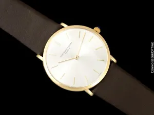 1970's Audemars Piguet "Extra-Flat" Vintage Mens Midsize Watch - 18K Gold