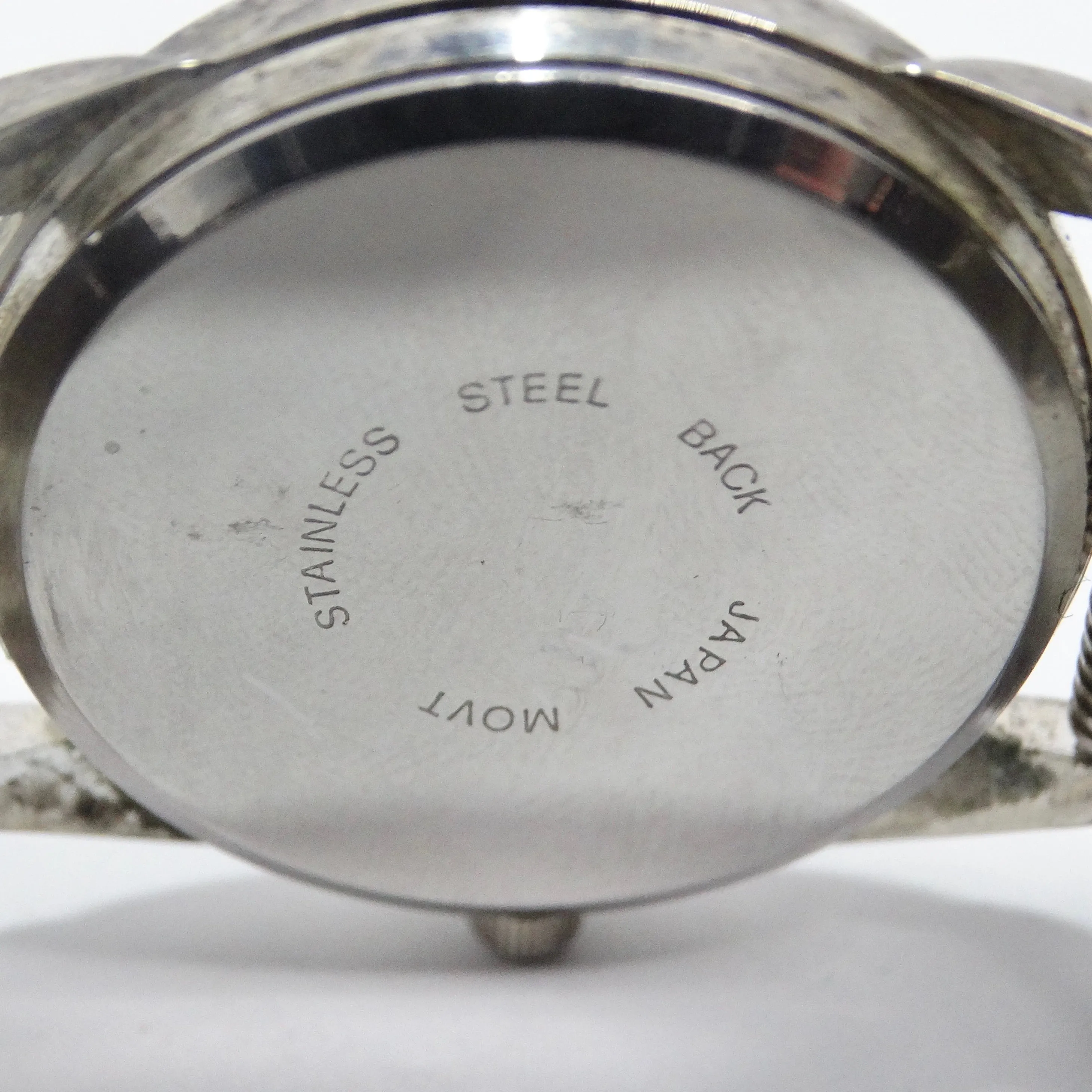 1970s Native American Silver Malachite Stone Watch