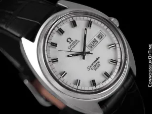 1970's Omega Seamaster Cosmic 2000 Vintage Mens Large Dive Watch, Automatic, Day Date - Stainless Steel