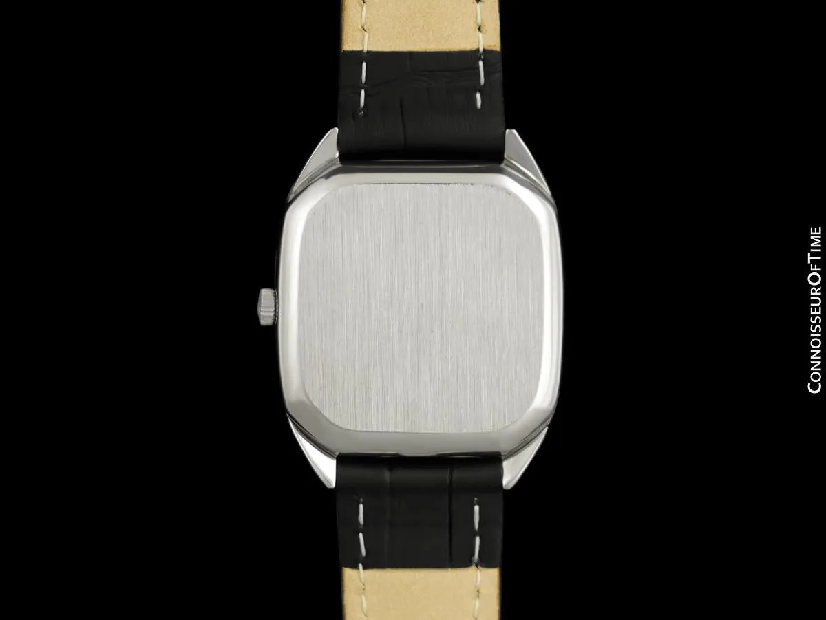 1971 Omega Constellation Chronometer Vintage Mens Tonneau Watch with Green Emerald Dial - Stainless Steel