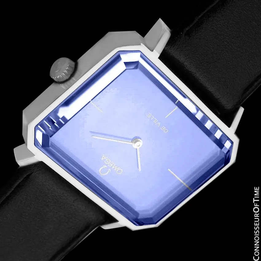 1971 Omega De Ville Mens Midsize "Emerald" Modern Watch By Andrew Grima - Stainless Steel