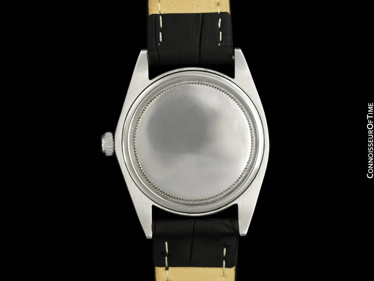 1971 Rolex Oysterdate Mens Vintage Tiffany Blue Dial Watch - Stainless Steel & Diamonds