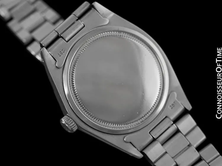 1971 Rolex Vintage Mens Oysterdate Date Watch, Silver Dial - Stainless Steel