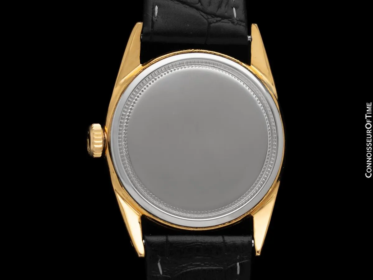 1972 Rolex Oysterdate Mens Vintage Ref. 6694 Date Watch - 18K Gold Plated, Stainless Steel & Diamonds