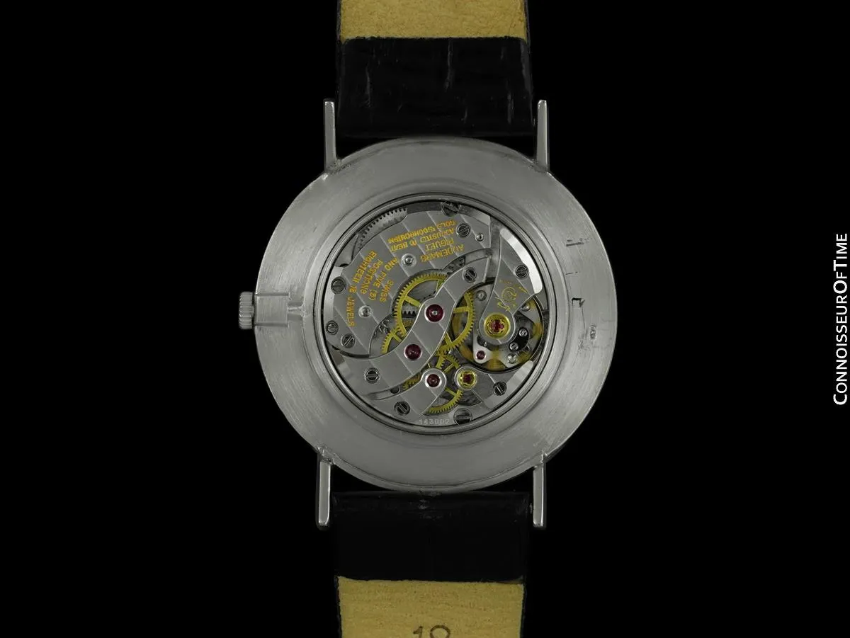 1973 Audemars Piguet Vintage Mens Thin Dress Watch - 18K White Gold