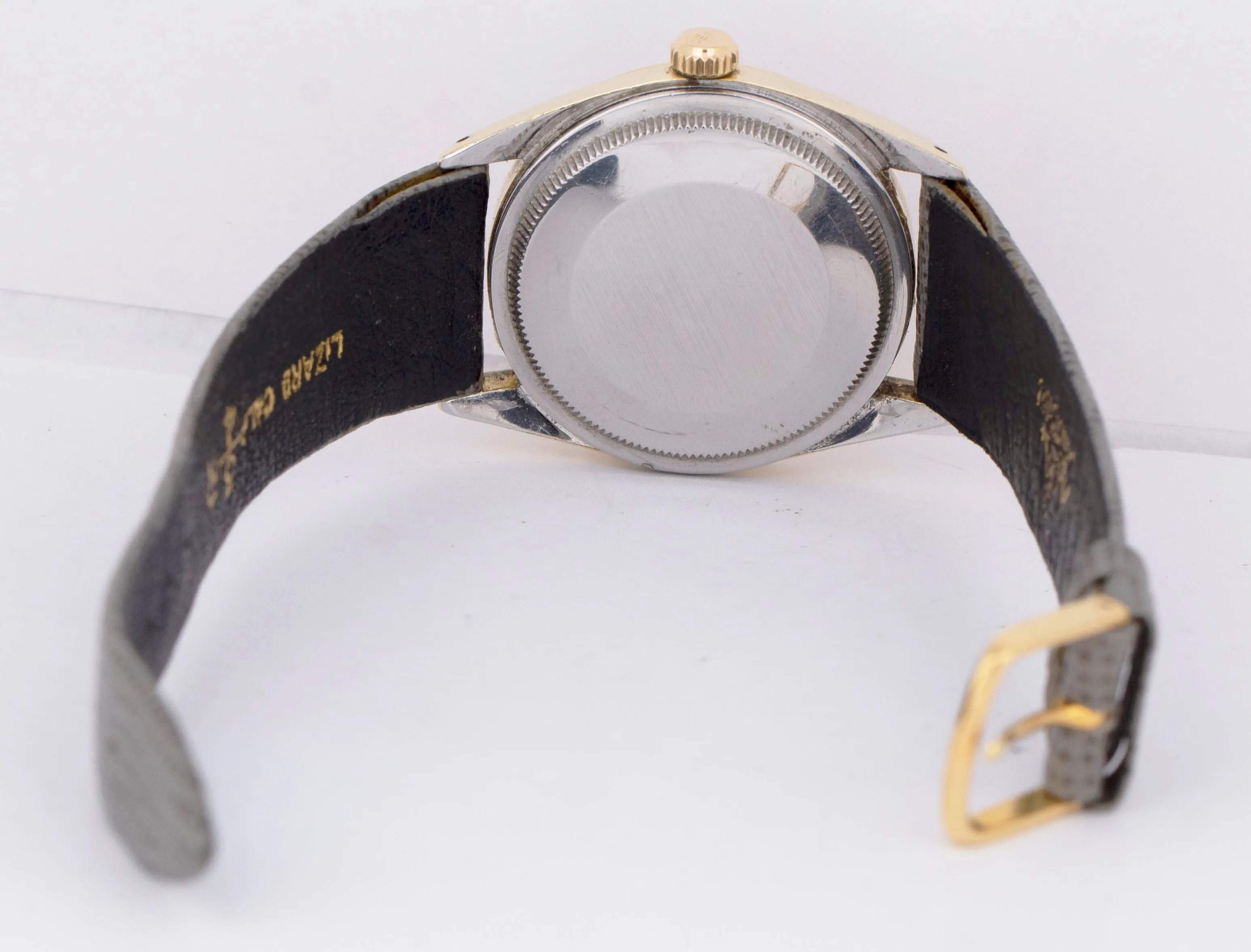 1973 Gold Shell Rolex Oyster Perpetual Date 34mm Silver Sigma Auto Watch 1550