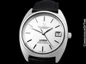 1973 Omega Constellation "C" Chronometer Vintage Mens Calendar Date Watch - Stainless Steel