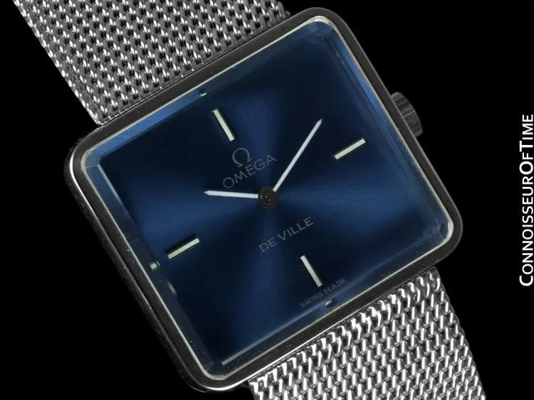 1973 Omega DeVille Mens "Emerald" Retro Unisex Boys Size Watch - Stainless Steel