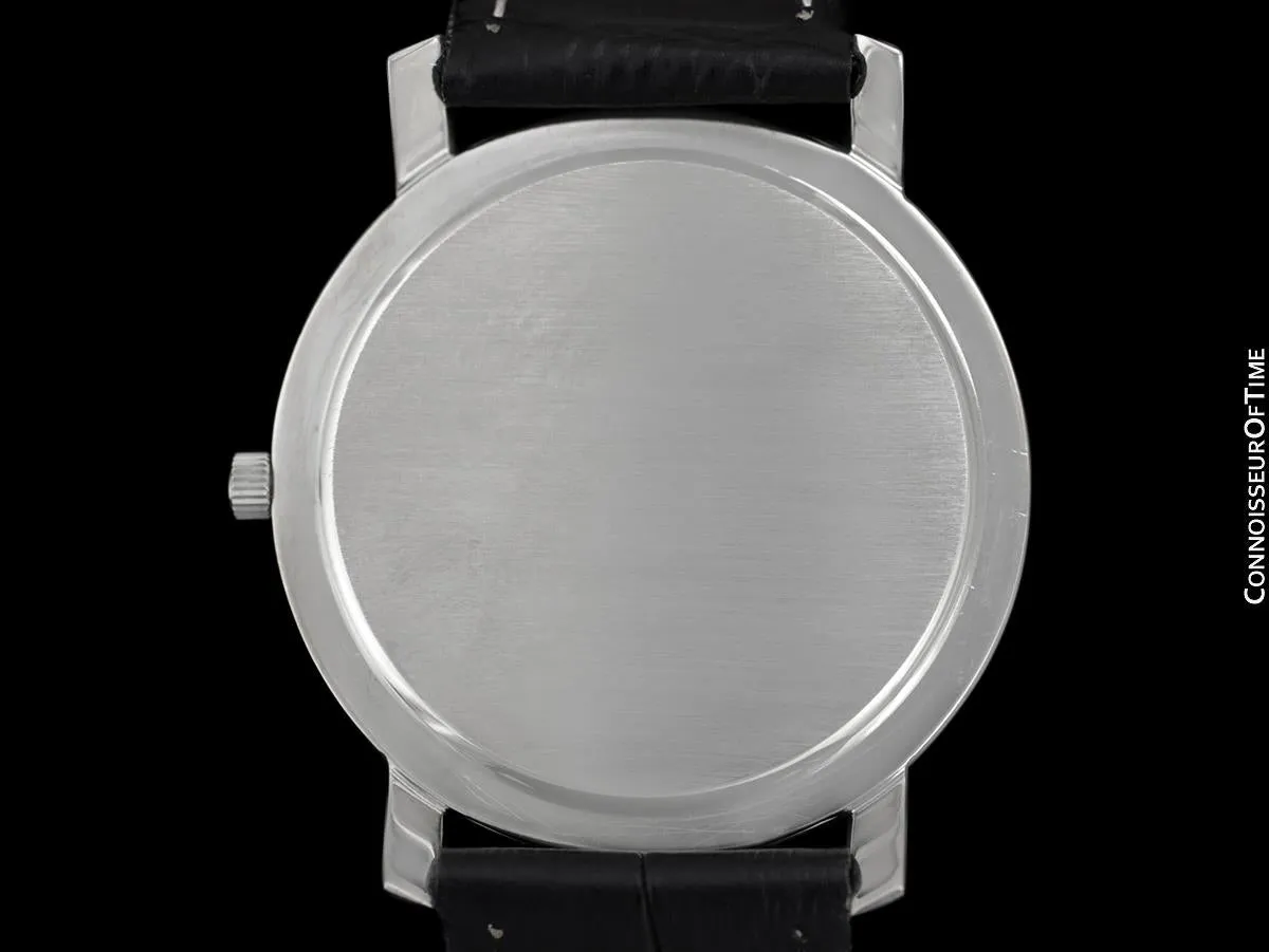 1973 Omega Geneve Vintage Mens Handwound Black Dial Dress Watch - Stainless Steel