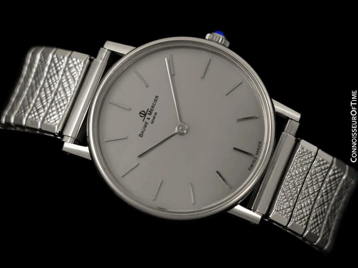 1980 Baume & Mercier Vintage Steel Watch - Owned & Worn By Yankee Baseball Great Lefty Gomez