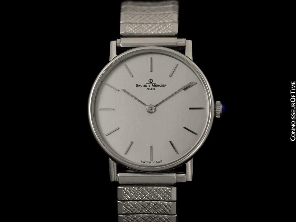 1980 Baume & Mercier Vintage Steel Watch - Owned & Worn By Yankee Baseball Great Lefty Gomez