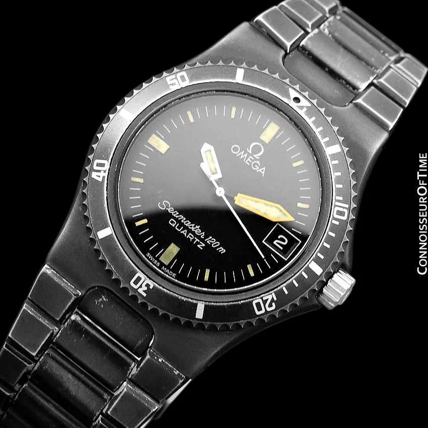 1984 Omega Seamaster Calypso 120M Vintage Mens Quartz Watch, Date - Stainless Steel & PVD