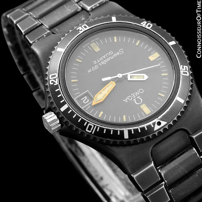 1984 Omega Seamaster Calypso 120M Vintage Mens Quartz Watch, Date - Stainless Steel & PVD