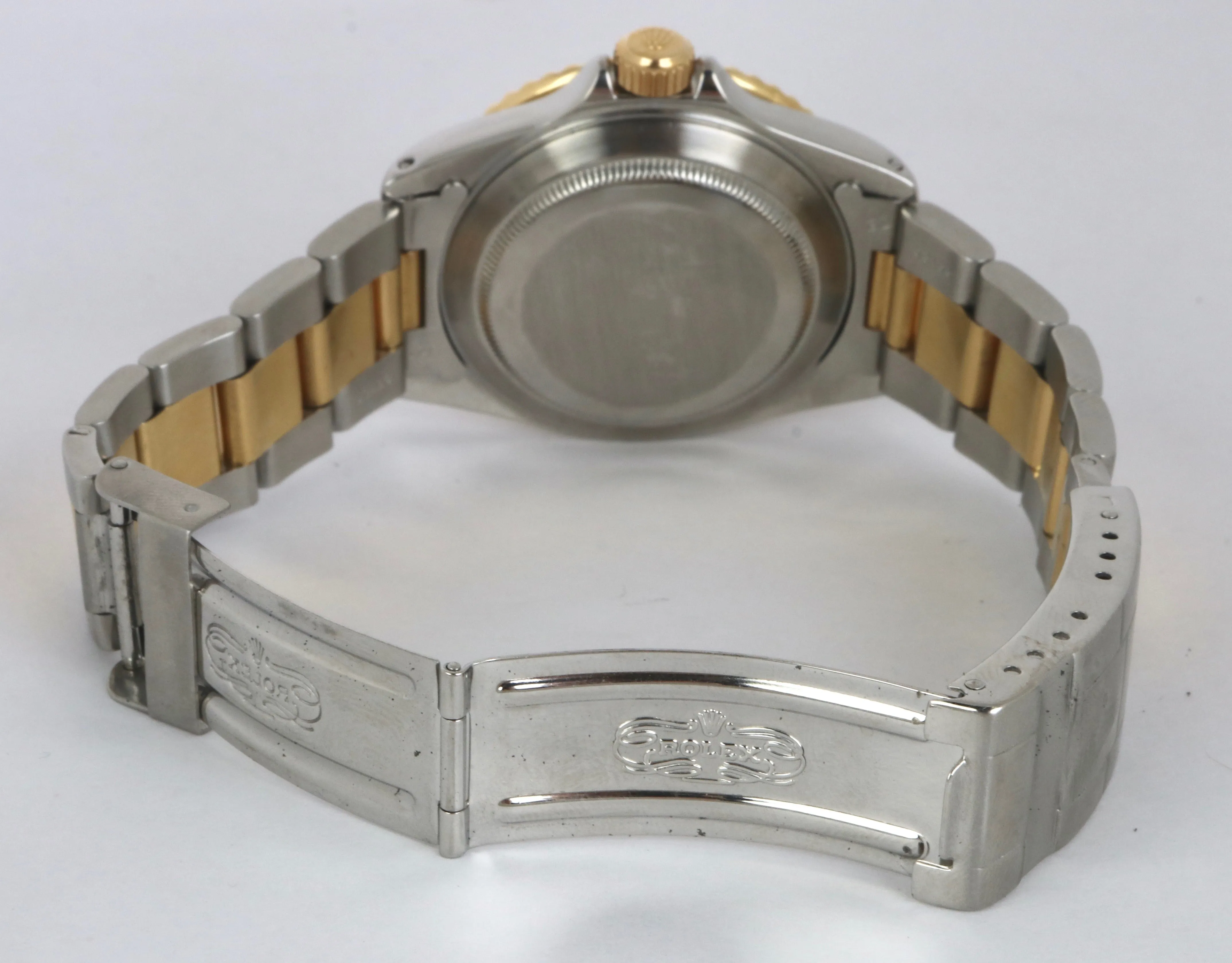 1996 Rolex Submariner Champagne Serti Diamond Sapphire 16613 Two-Tone Blue 40mm