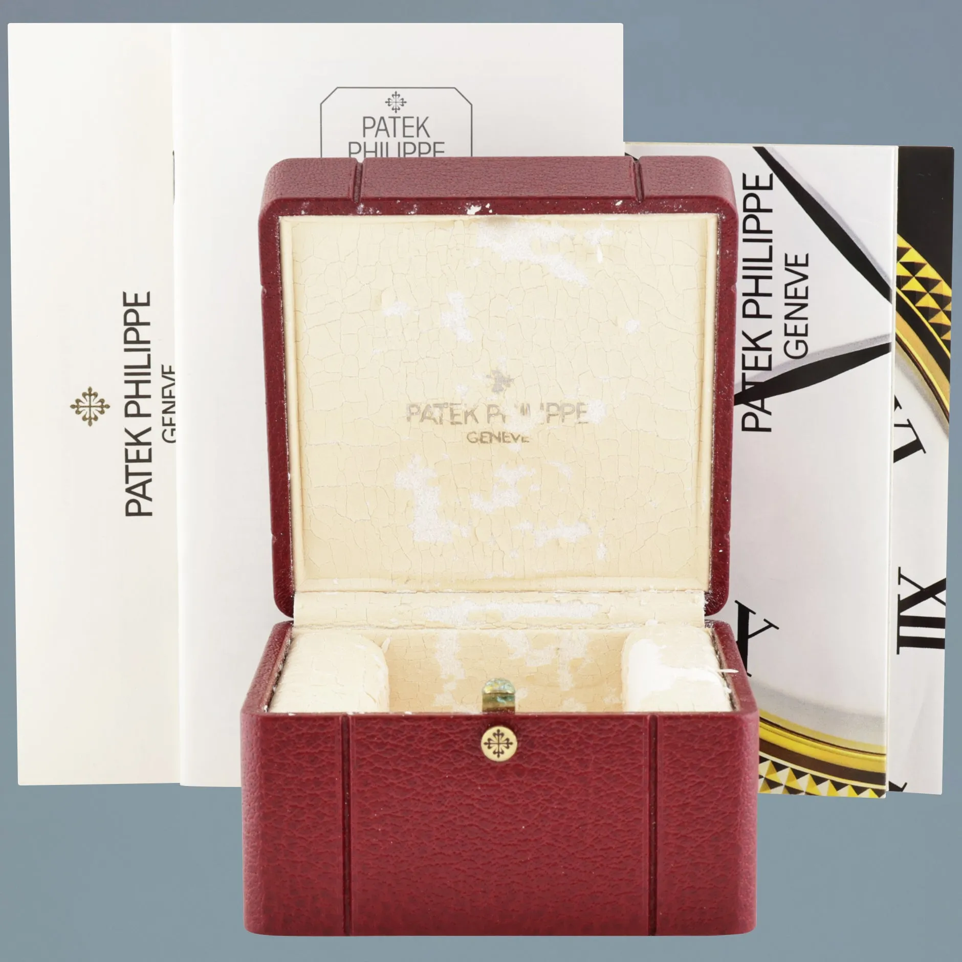 1997 MINT PAPERS Patek Philippe 37mm 3800 Nautilus White Yellow Gold Two Tone Watch