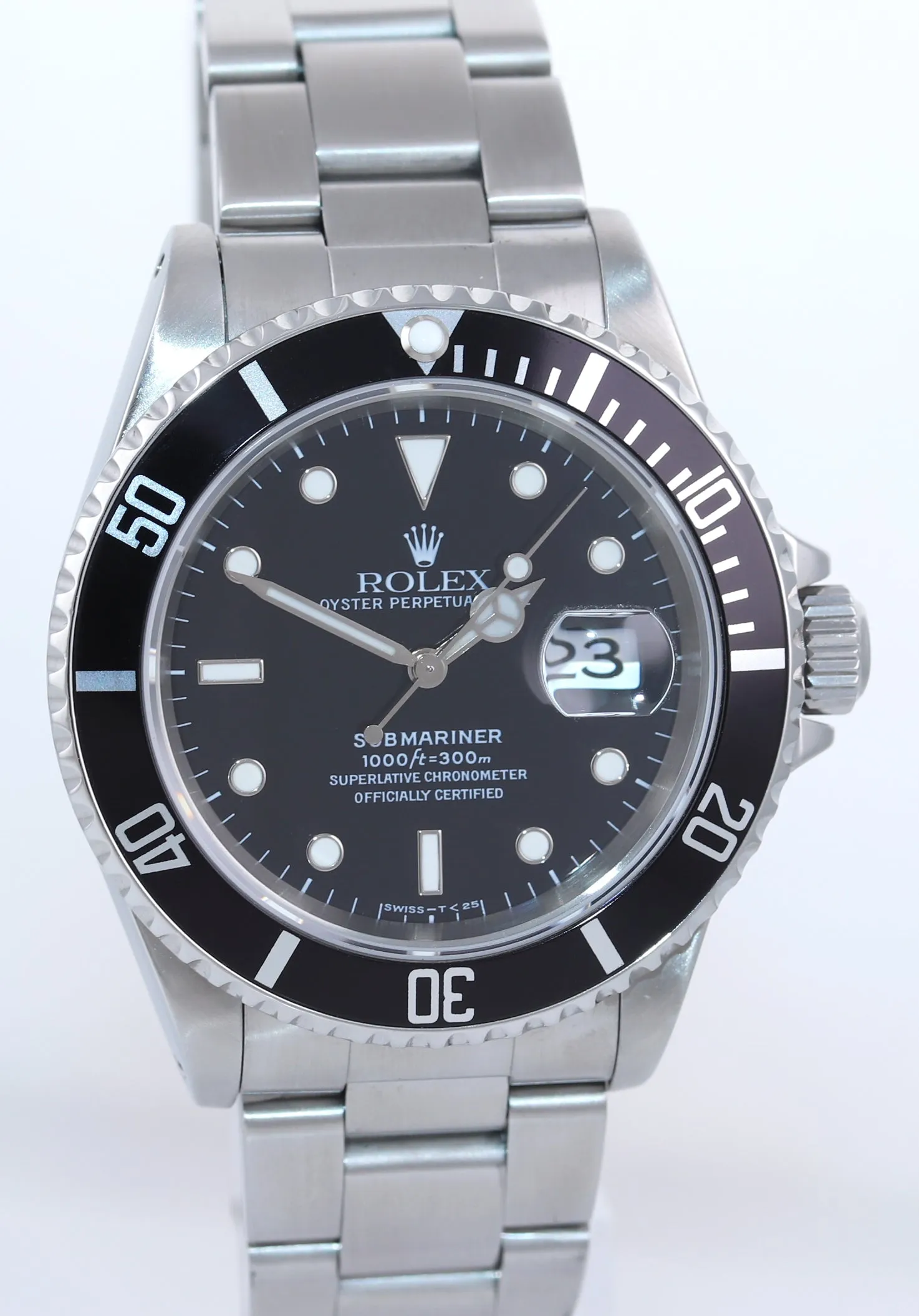 1998 MINT Rolex Submariner Date 16610 Steel Tritium Dial Watch Box
