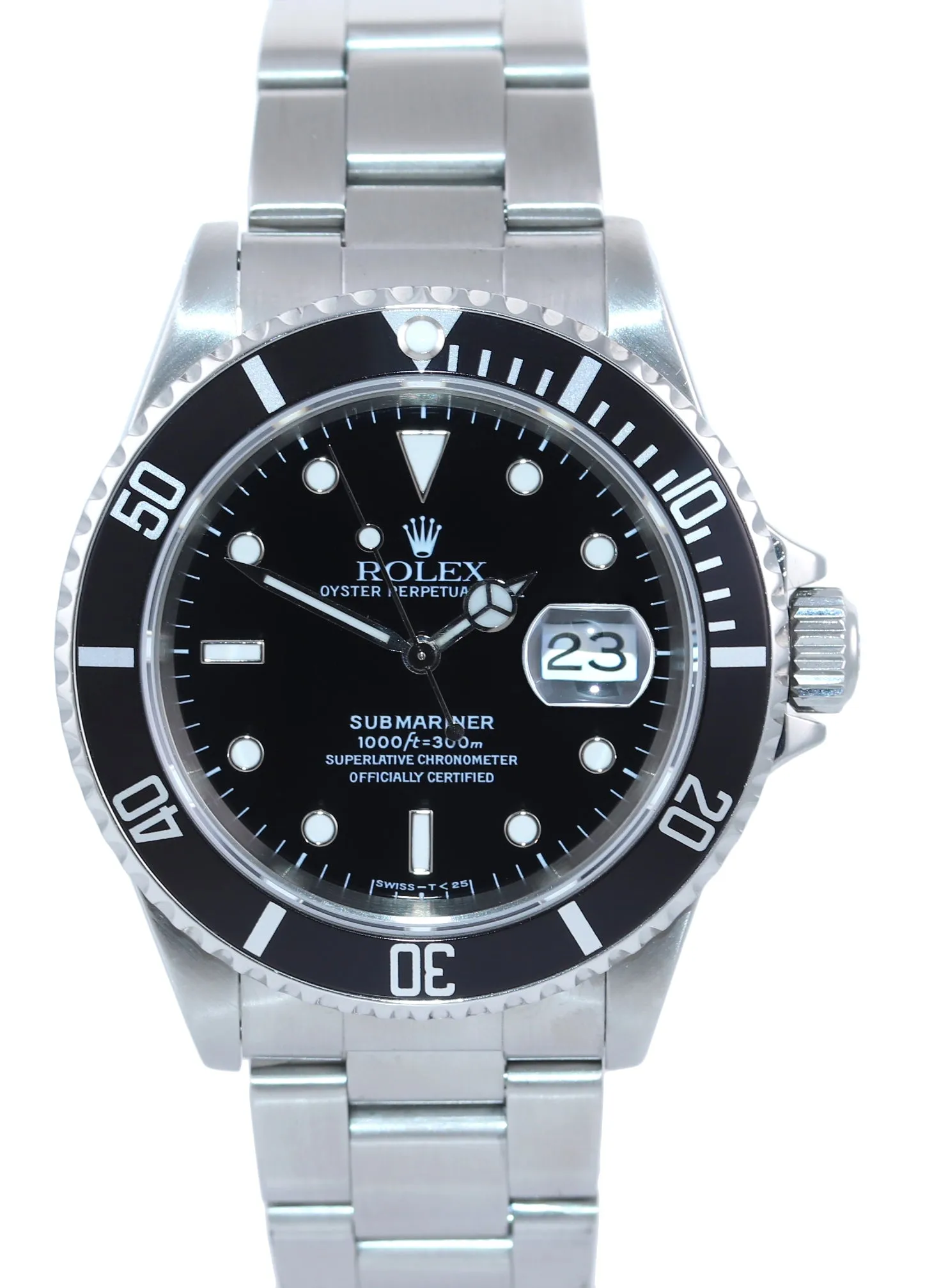 1998 MINT Rolex Submariner Date 16610 Steel Tritium Dial Watch Box