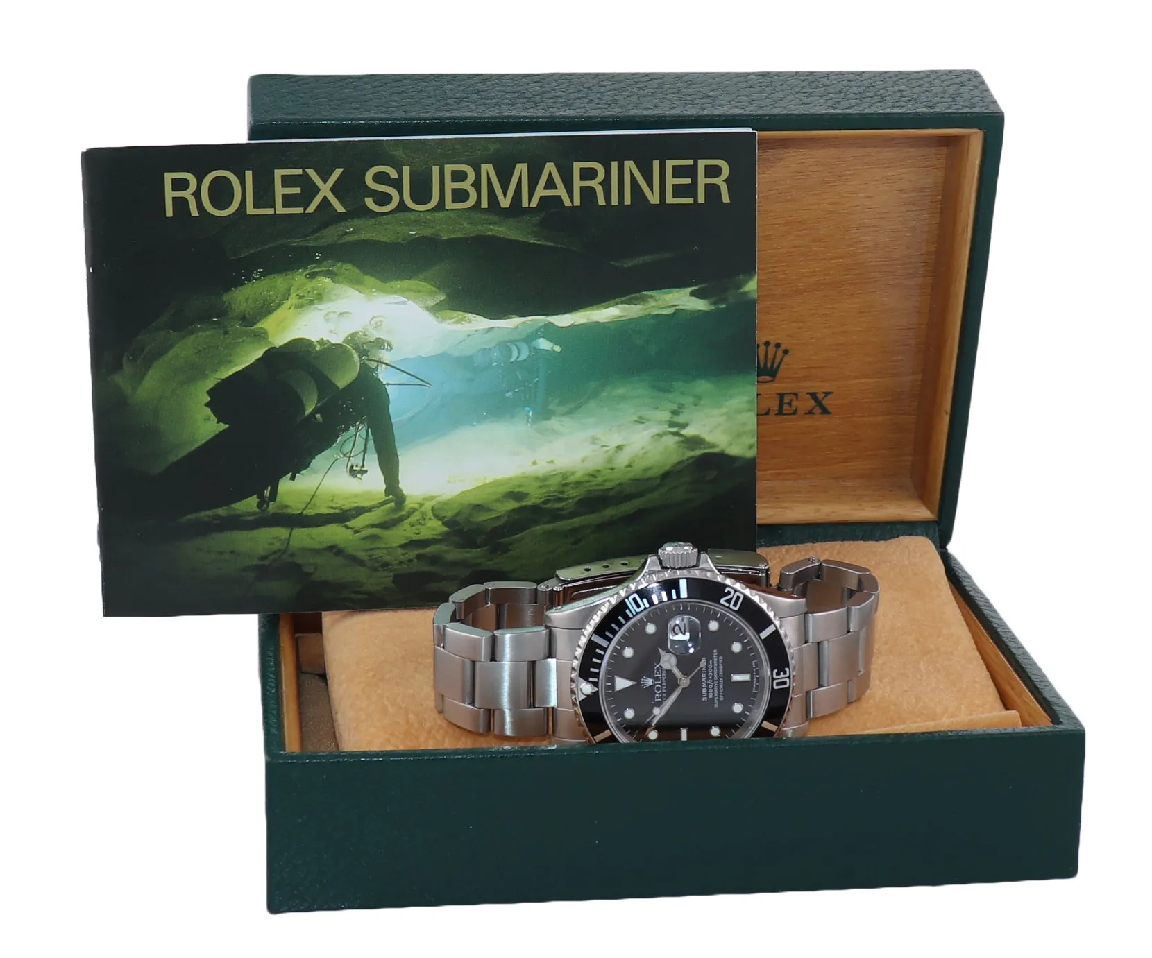 1998 MINT Rolex Submariner Date 16610 Steel Tritium Dial Watch Box