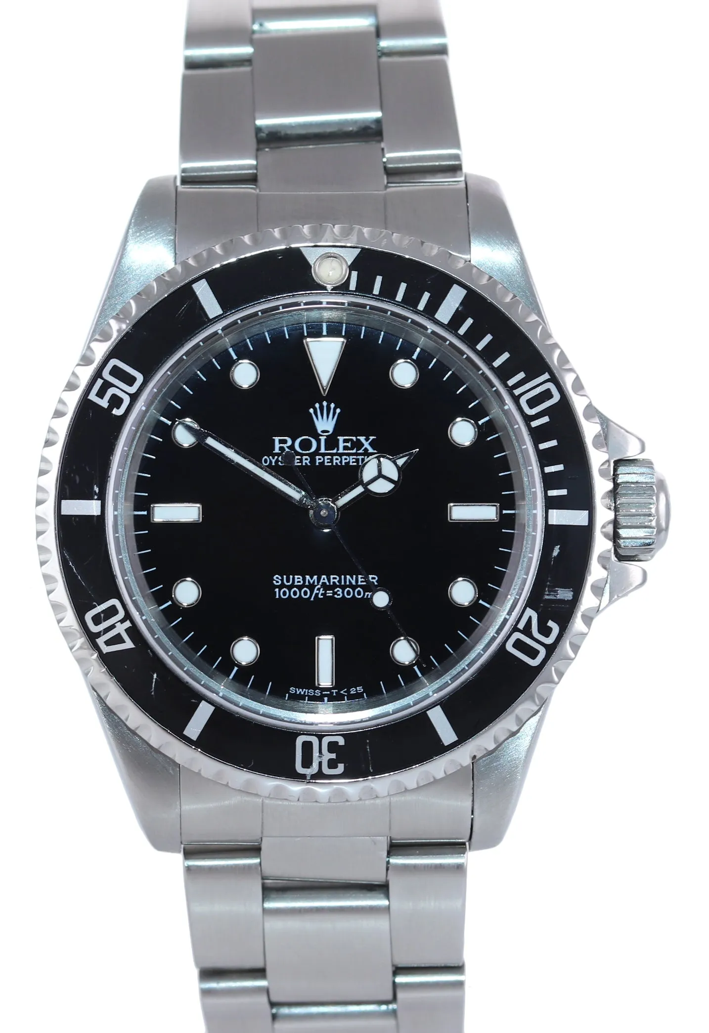 1998 Rolex Submariner No-Date 2 line Tritium dial 14060 Steel Black 40mm Watch